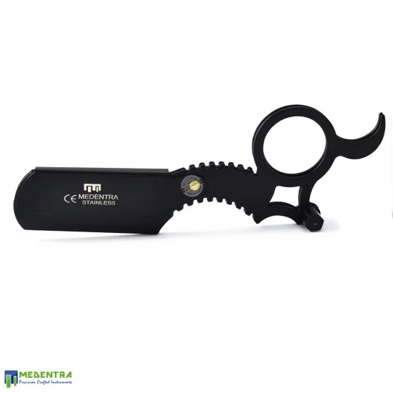 Black Finger Ring Hair Shaving Razor Barber Men's Cut Throat Hair Shaver Black Finger Ring Hair Shaving Razor Barber Men's Cut Throat Hair Shaver