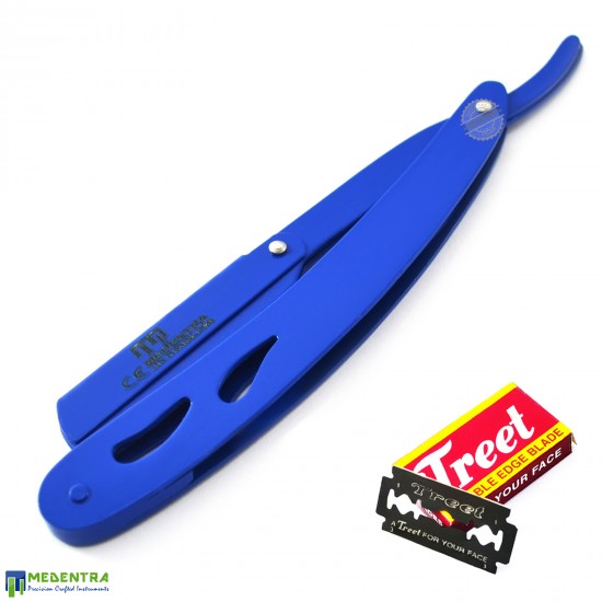 Blue Barber Straight Shaving Razor (Cut-Out) Blue Barber Straight Shaving Razor (Cut-Out)