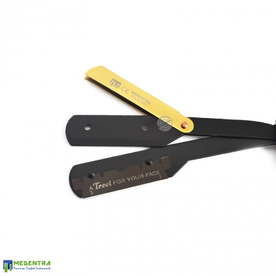 Black Cut-Out Shaving Razor (Gold Latch) Black Cut-Out Shaving Razor (Gold Latch)
