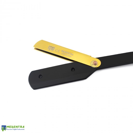 Black Cut-Out Shaving Razor (Gold Latch) Black Cut-Out Shaving Razor (Gold Latch)