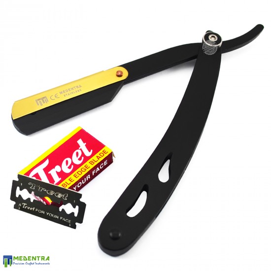 Black Cut-Out Shaving Razor (Gold Latch) Black Cut-Out Shaving Razor (Gold Latch)