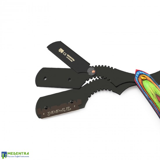 Multi Wooden Barber Shaving Razor (Curved Neck) Multi Wooden Barber Shaving Razor (Curved Neck)