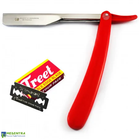 Red Plastic Hair Shaving Razor (Slider)