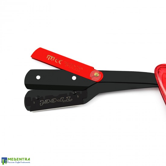 Red Wooden Barber Shaving Razor  Red Wooden Barber Shaving Razor