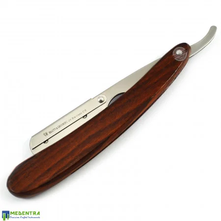 Wooden Barber Shaving Razor (Round Handle)