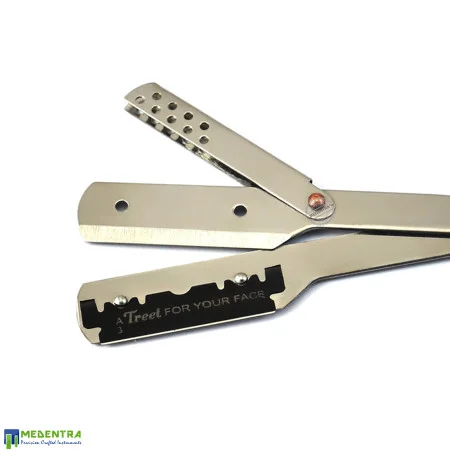 Barber Straight Shaving Razor (Silver Latch)