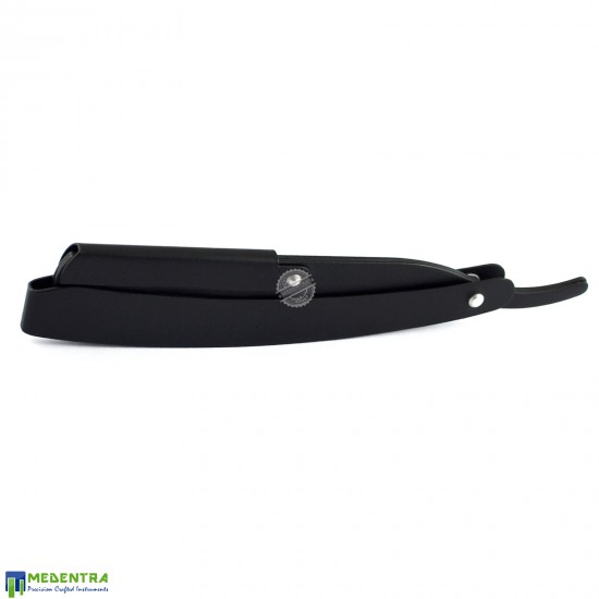 Black Barber Straight Shaving Razor (Silver Screw) Black Barber Straight Shaving Razor (Silver Screw)