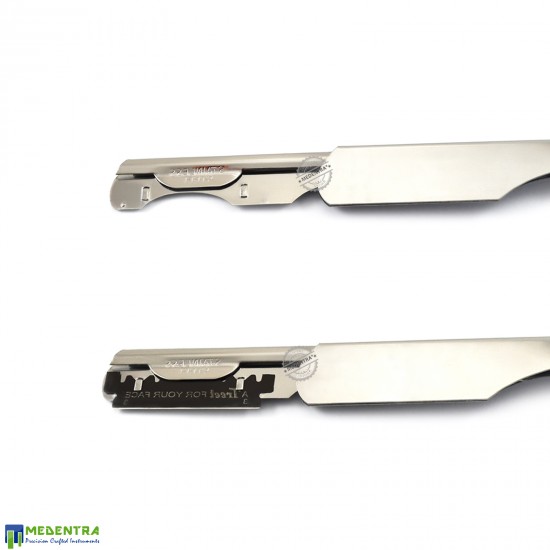 Solid Wood Barber Hair Shaving Razor 