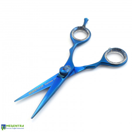 Blue Barber Hairdressing Scissors 4.5" 