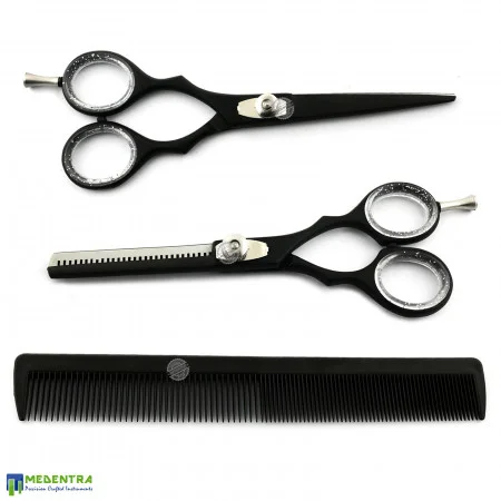 Black Barber Hairdressing Scissors Set 