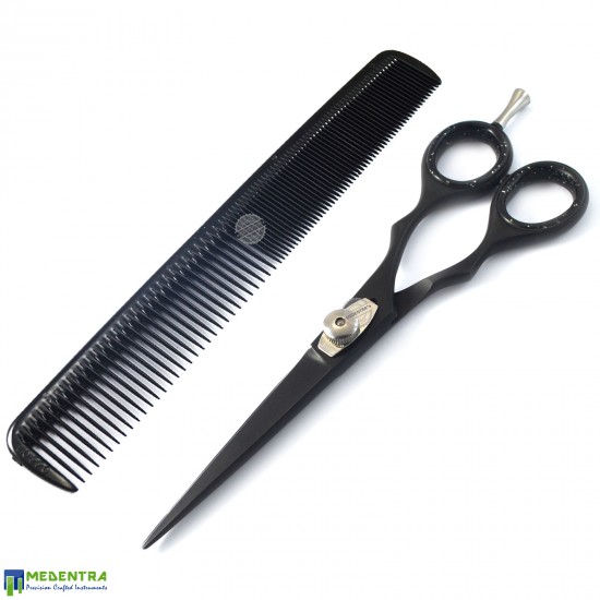 Black Hairdressing Scissors With Comb Black Hairdressing Scissors With Comb