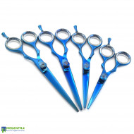 Blue Barber Scissors Set 4.5", 5.0", 5.5", 6.0" Blue Barber Scissors Set 4.5", 5.0", 5.5", 6.0"