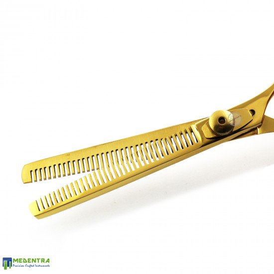 Gold Barber Double Thinning Scissors 6.0" 