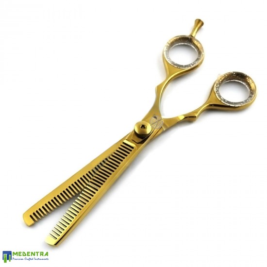 Gold Barber Double Thinning Scissors 6.0" 