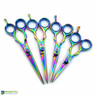 Multicolor Barber Scissors Set 4.5", 5.0", 5.5", 6.0" Multicolor Barber Scissors Set 4.5", 5.0", 5.5", 6.0"