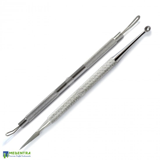 2 Pcs Blackhead Whitehead Removal Comedone 6-7 Extractors Set 2 Pcs Blackhead Whitehead Removal Comedone 6-7 Extractors Set