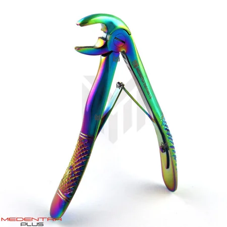 7Pcs Dental Pedo Extracting Forceps Multicolor