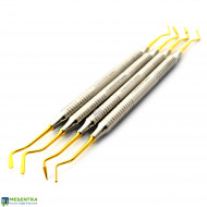4Pcs Dental Composite Tools Titanium Coated Gold 4Pcs Dental Composite Tools Titanium Coated Gold