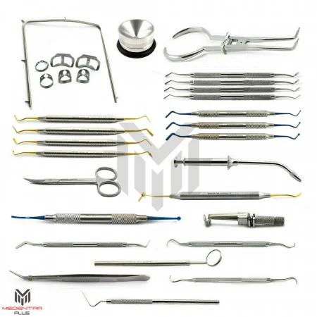 31Pcs Dental Amalgam Filling Tray Setup Dentist Assistance Kit 