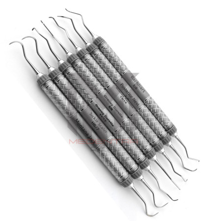 7Pcs  Universal Periodontal Curettes Scaler (Everedge Handle)