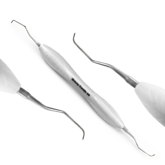 7Pcs Periodontal Curettes Scaler (White Silicone Handle)