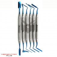 6Pcs Dental Bone Graft Packer Carrier Titanium Blue 6Pcs Dental Bone Graft Packer Carrier Titanium Blue