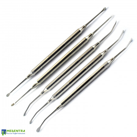 5Pcs Dental Sinus Lift Elevators Hollow Handle Straight Curved  5Pcs Dental Sinus Lift Elevators Hollow Handle Straight Curved