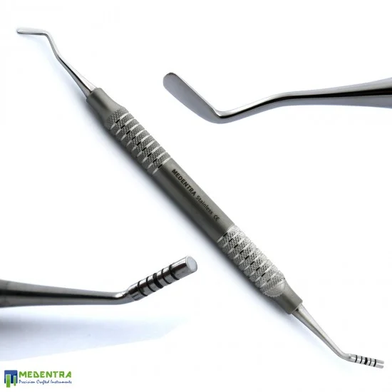 Medentra 5-Piece Sinus Lift Elevators Set - Antralplasty Curettes For Dental Implant Surgery - Stainless Steel