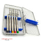 Dental Osteotomes Offset Concave 5Pcs With Mesh Cassette Dental Osteotomes Offset Concave 5Pcs With Mesh Cassette
