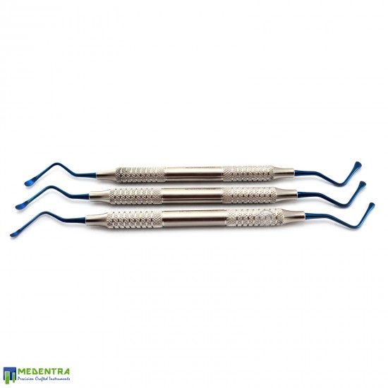 Dental Lucas Bone Curettes Titanium Coated Dental Lucas Bone Curettes Titanium Coated