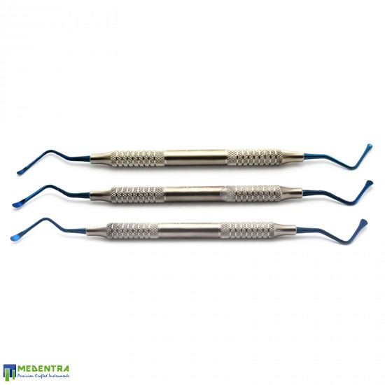Dental Lucas Bone Curettes Titanium Coated Dental Lucas Bone Curettes Titanium Coated