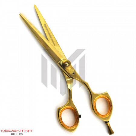 Gold Hair Cutting Scissors 6'' Fancy Crane Handle  Gold Hair Cutting Scissors 6'' Fancy Crane Handle