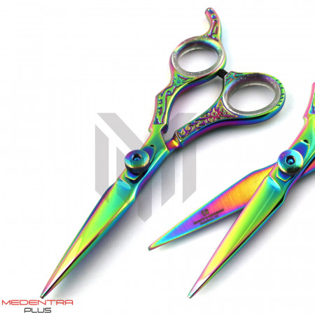 Multicolor Hair Cutting Scissors 6'' Floral Pattern  Multicolor Hair Cutting Scissors 6'' Floral Pattern