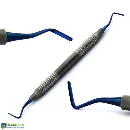 Periotome PT1 PT2 Serrated Titanium Blue Set Of 2