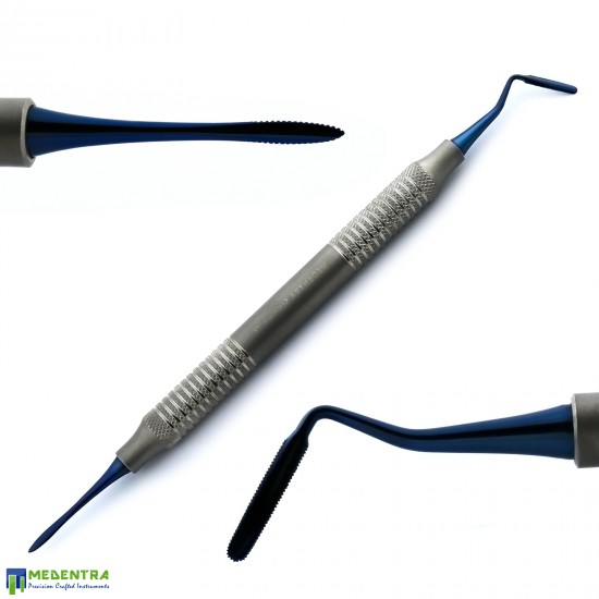 Periotome PT1 PT2 Serrated Titanium Blue Set Of 2 Periotome PT1 PT2 Serrated Titanium Blue Set Of 2