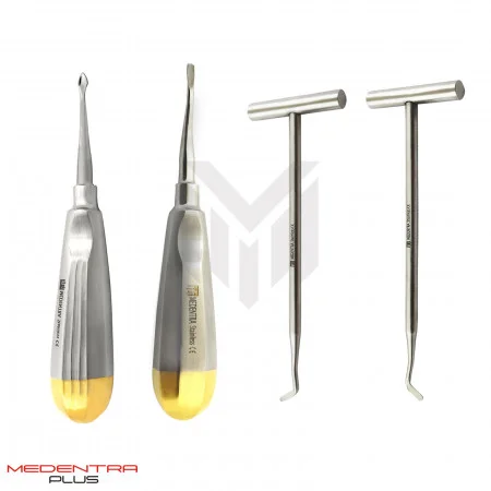 4Pcs Dental Luxating Root Elevators