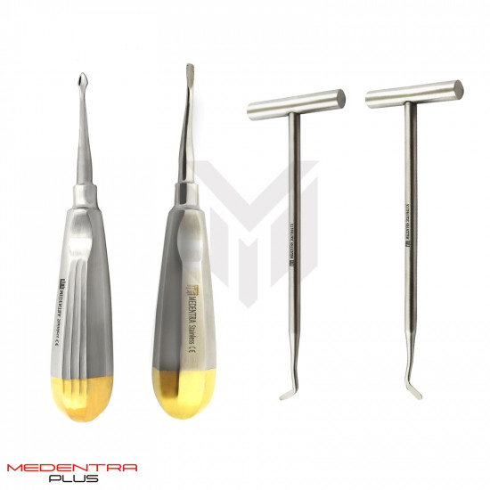4Pcs Dental Luxating Root Elevators 4Pcs Dental Luxating Root Elevators
