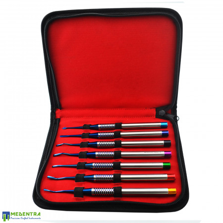 7Pcs Dental PDL Luxating Elevators Serrated With Pouch 7Pcs Dental PDL Luxating Elevators Serrated With Pouch