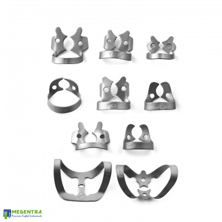10Pcs Dental Rubber Dam Clamps