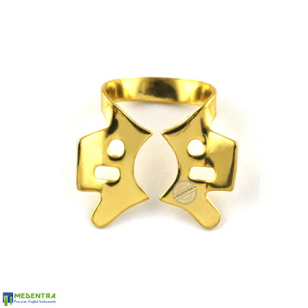 4Pcs Dental Rubber Dam Clamps Winged Gold Coated 4Pcs Dental Rubber Dam Clamps Winged Gold Coated