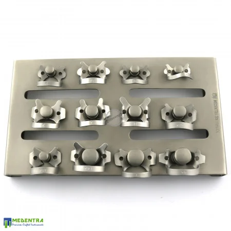 12Pcs Rubber Dam Universal Clamps With Tray 