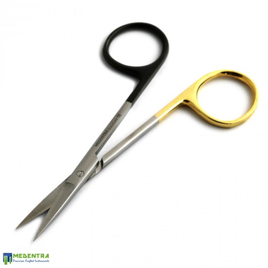Iris Scissors Straight TC Gold/Black Ring Iris Scissors Straight TC Gold/Black Ring