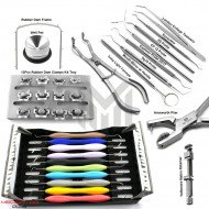 34Pcs Dental Rubber Dam Clamp Restorative Tray Kit 34Pcs Dental Rubber Dam Clamp Restorative Tray Kit