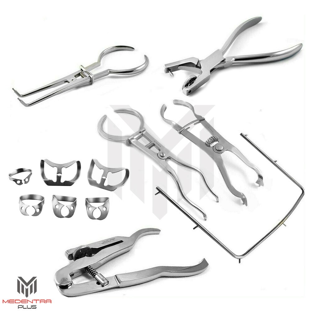 Dental Rubber Dam Frame With Instruments - Endodontic & Restorative Dentistry Tools